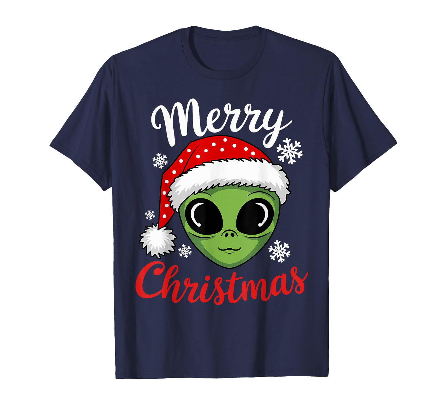 Christmas Alien Santa Christmas UFO Alien Xmas T-Shirt