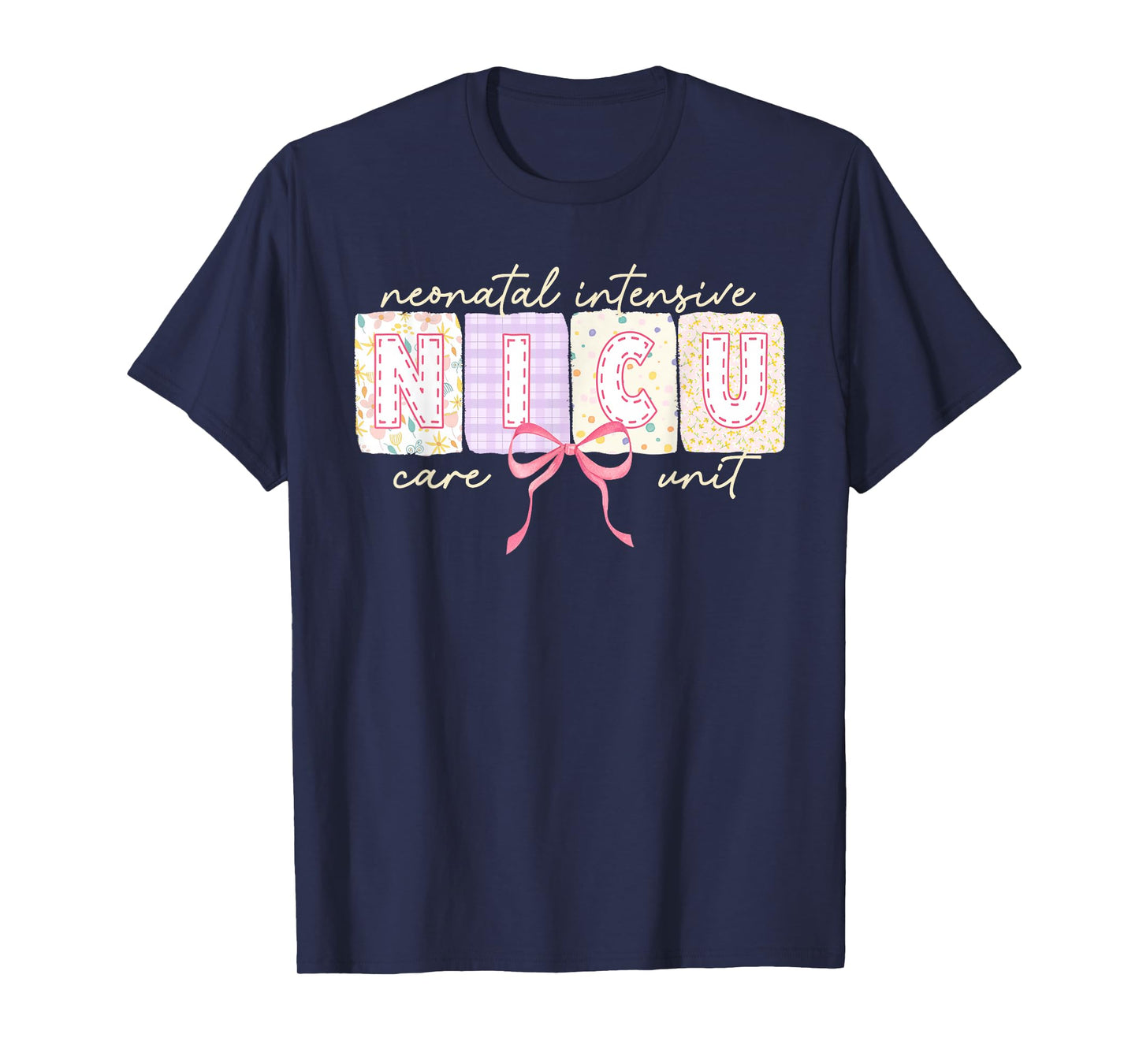 Cute Coquette Bow Spring NICU Nurse T-Shirt
