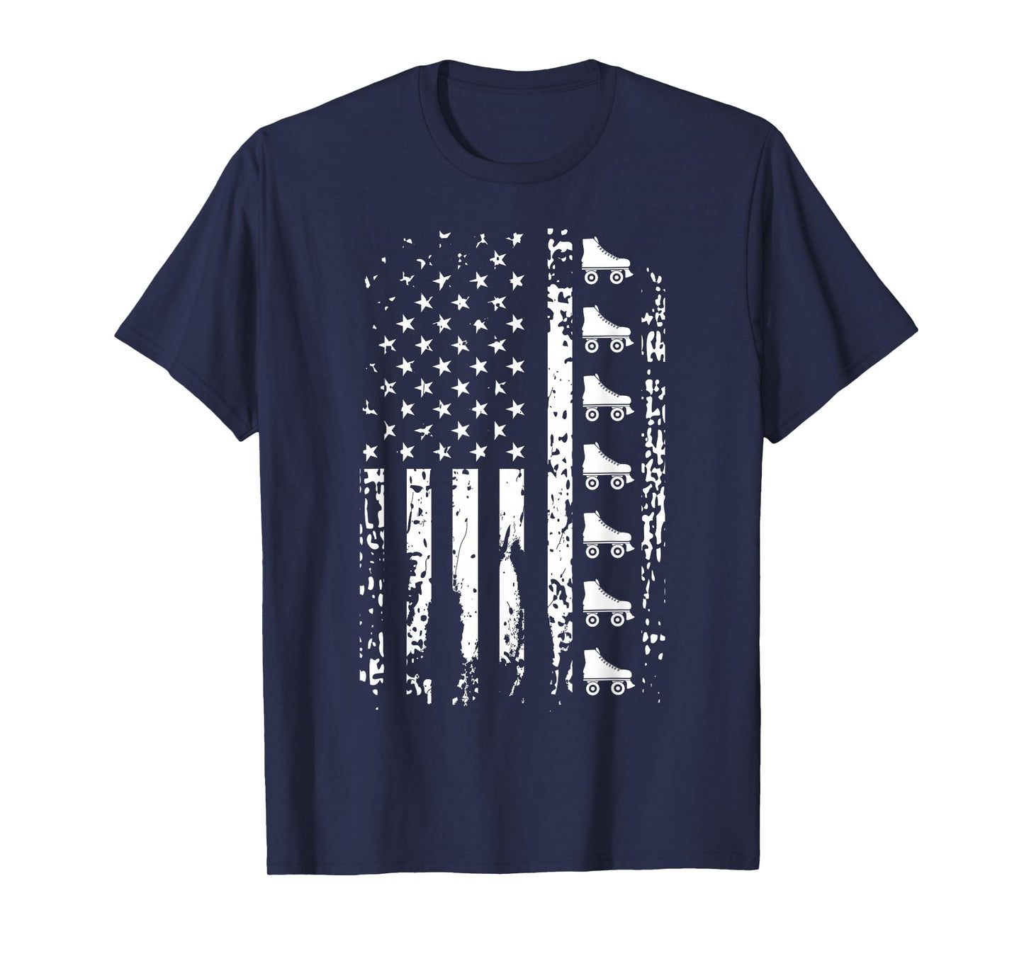 Roller Skate Shirt American Flag USA Roller Skating T-Shirt