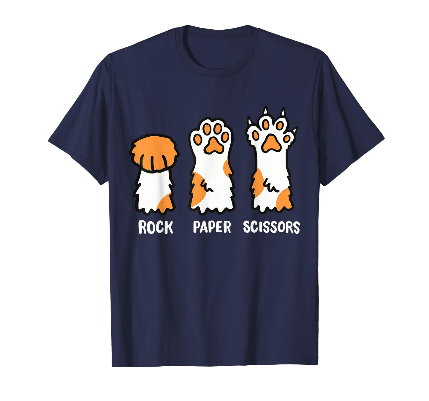 Cat Cats Cat Lover Cat Owner Rock Paper Scissors Funny T-Shirt