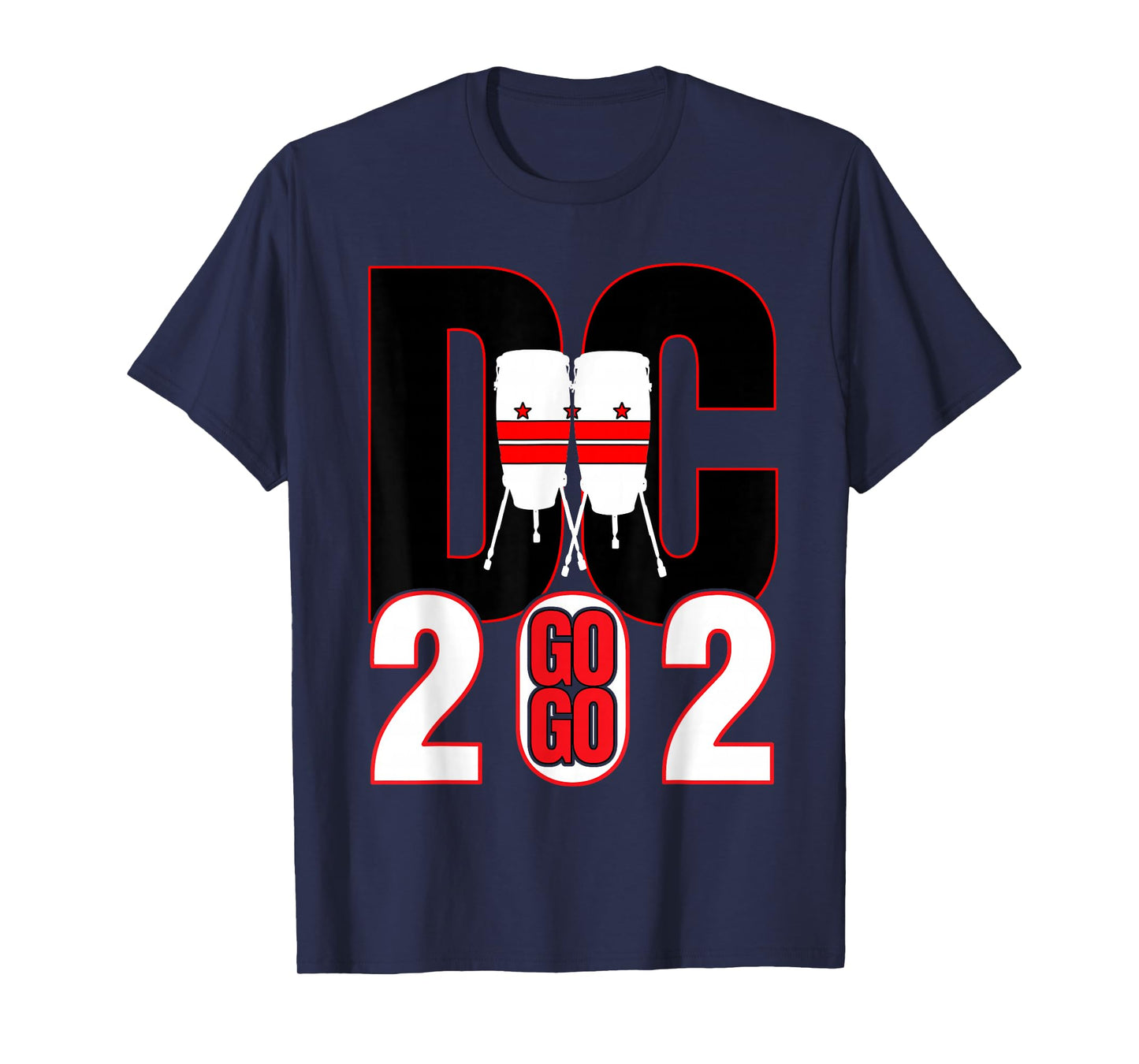 Washington DC Nations Capitol Conga Drums Go Go Music 202 T-Shirt