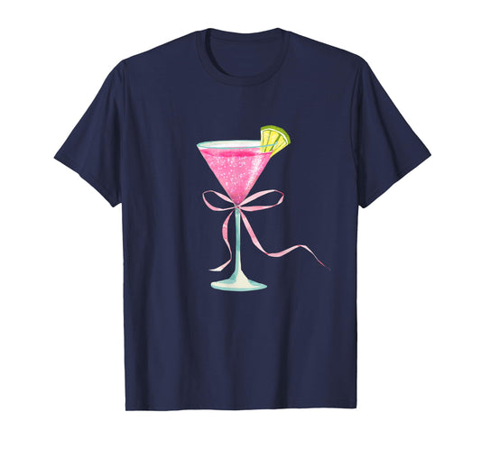 Coquette bow with Cocktail Coquette aesthetic T-Shirt