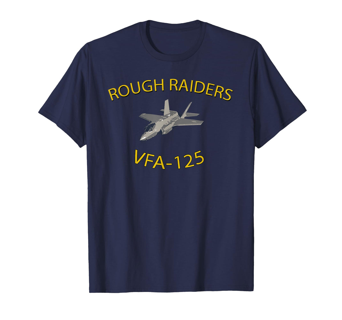 Designed For Flight VFA-125 Rough Raiders Strike Fighter Squadron F35 Lightning T-Shirt