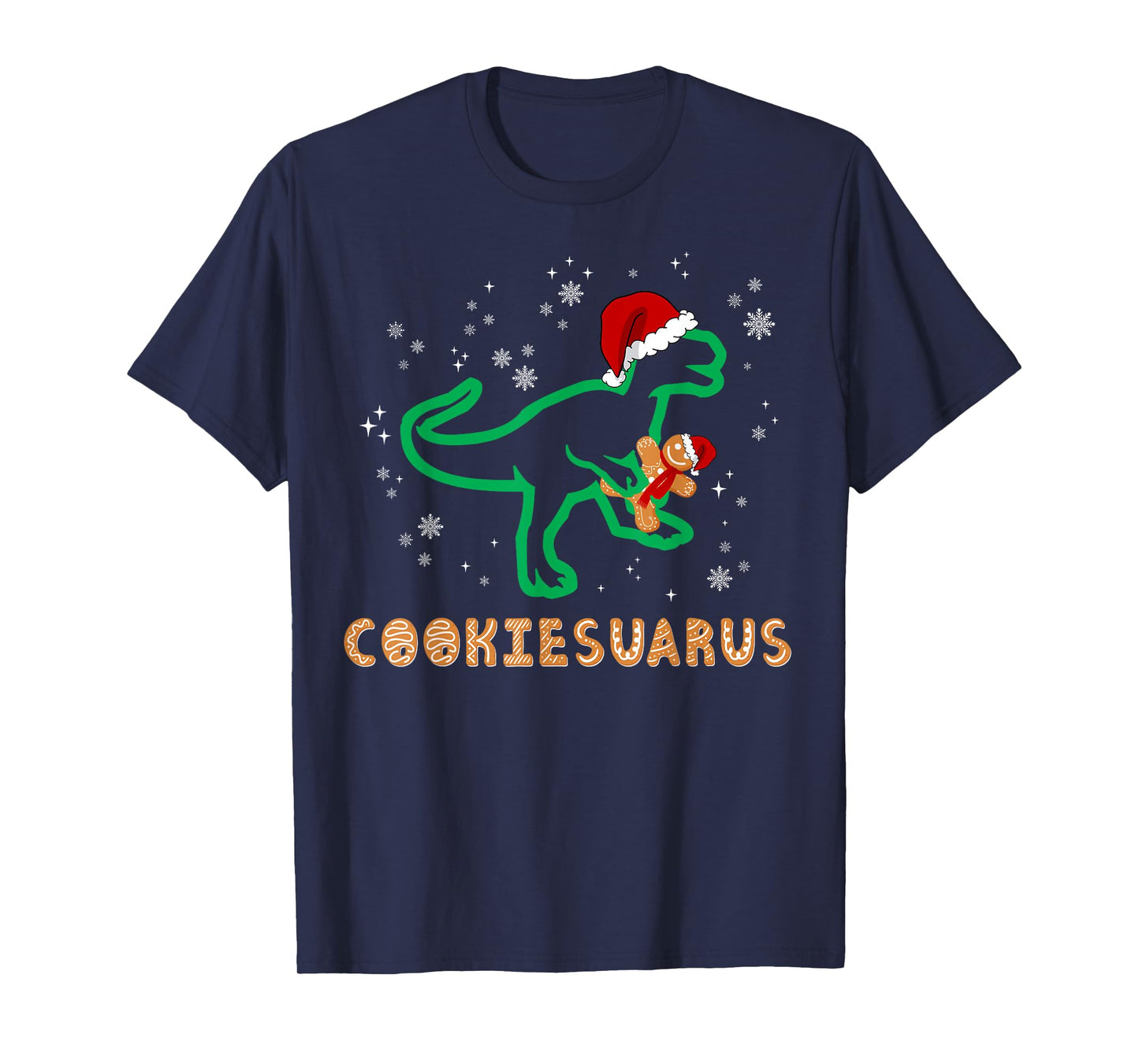 Cookiesaurus Christmas Dinosaur Rex Sugar Cookie T-Shirt