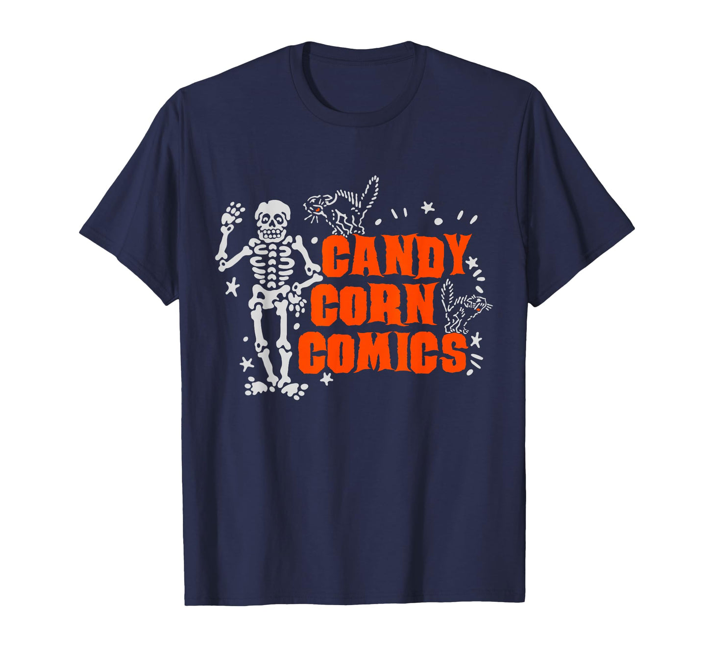 Halloween Skeleton and Cats T-Shirt