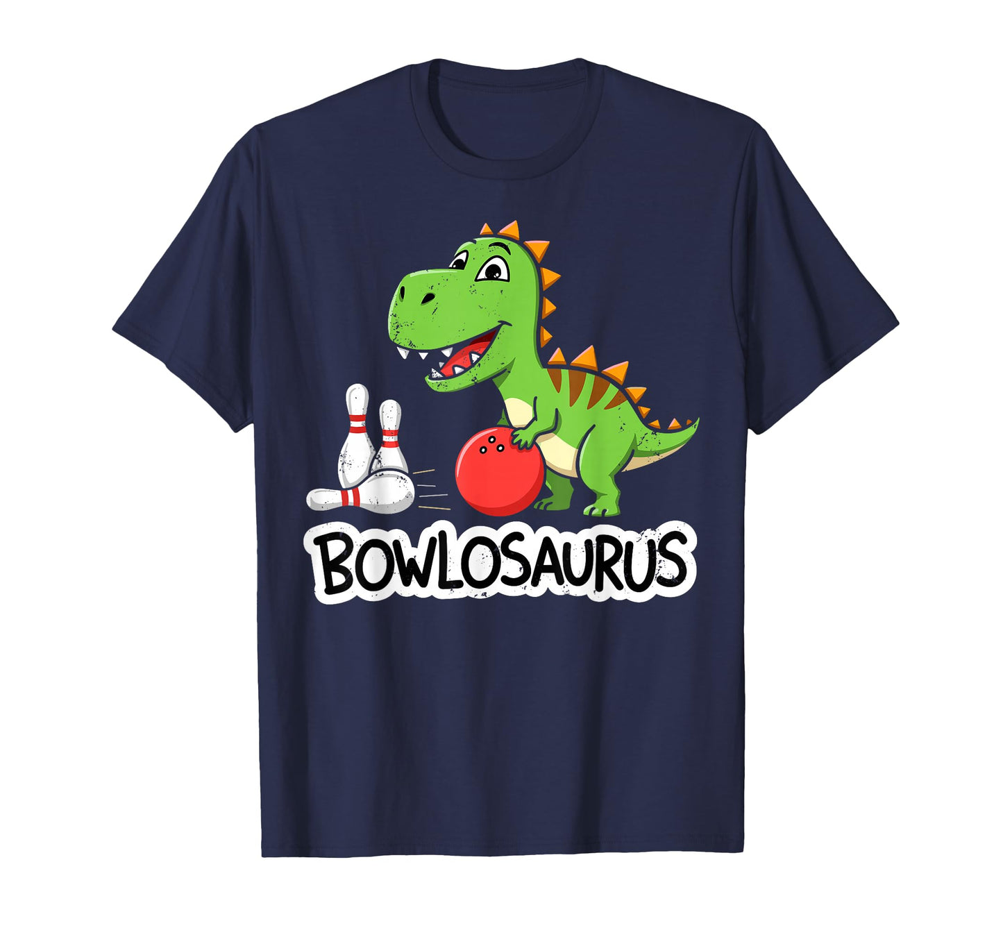 Bowler Dinosaur Bowlosaurus T-Rex Kids Funny Bowling Bowling T-Shirt