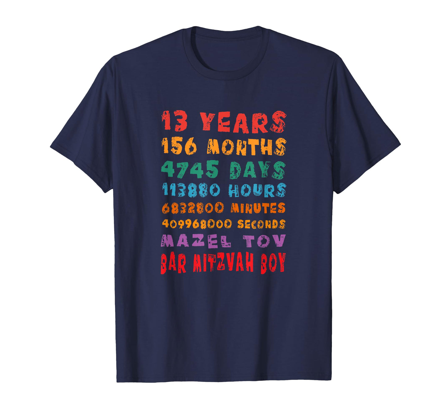 13-Year-Old 13th Birthday Bar Mitzvah Boy Mazel Tov Jewish T-Shirt