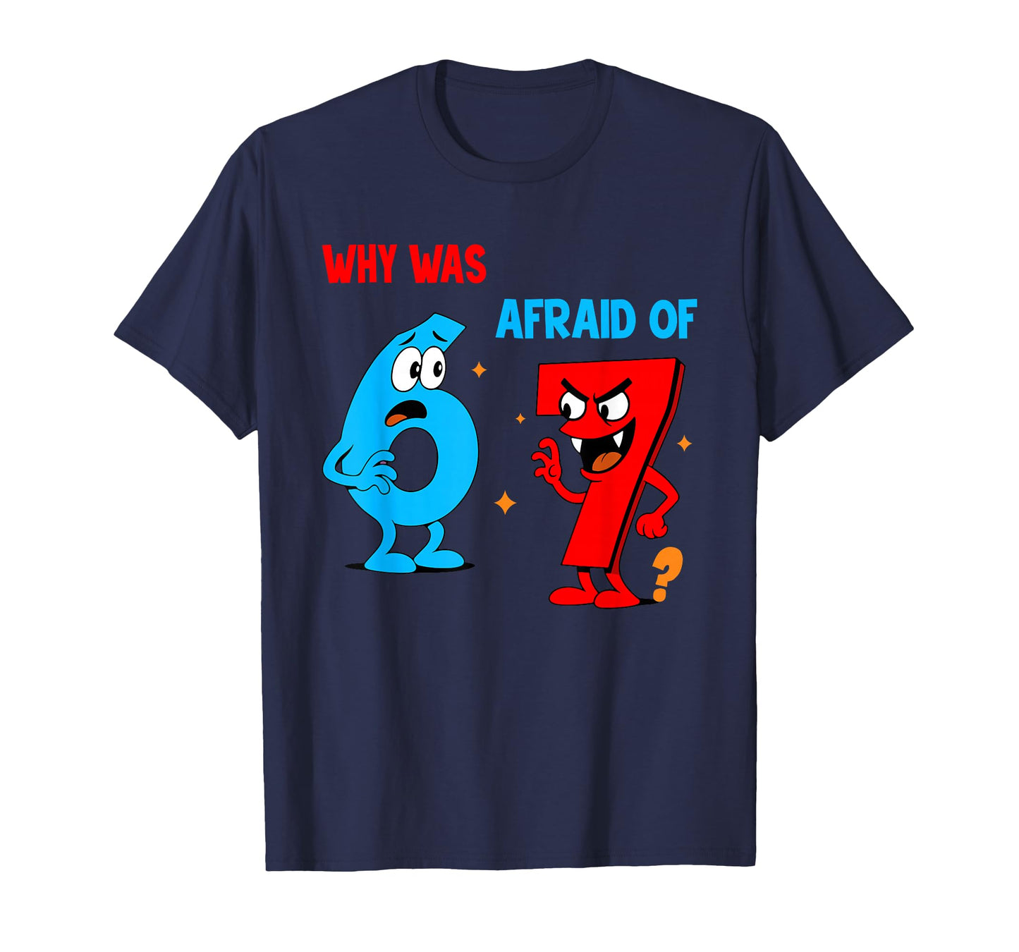 Why was 6 Afraid of 7 Funny Six Seven Meme Gen Alpha Slang T-Shirt