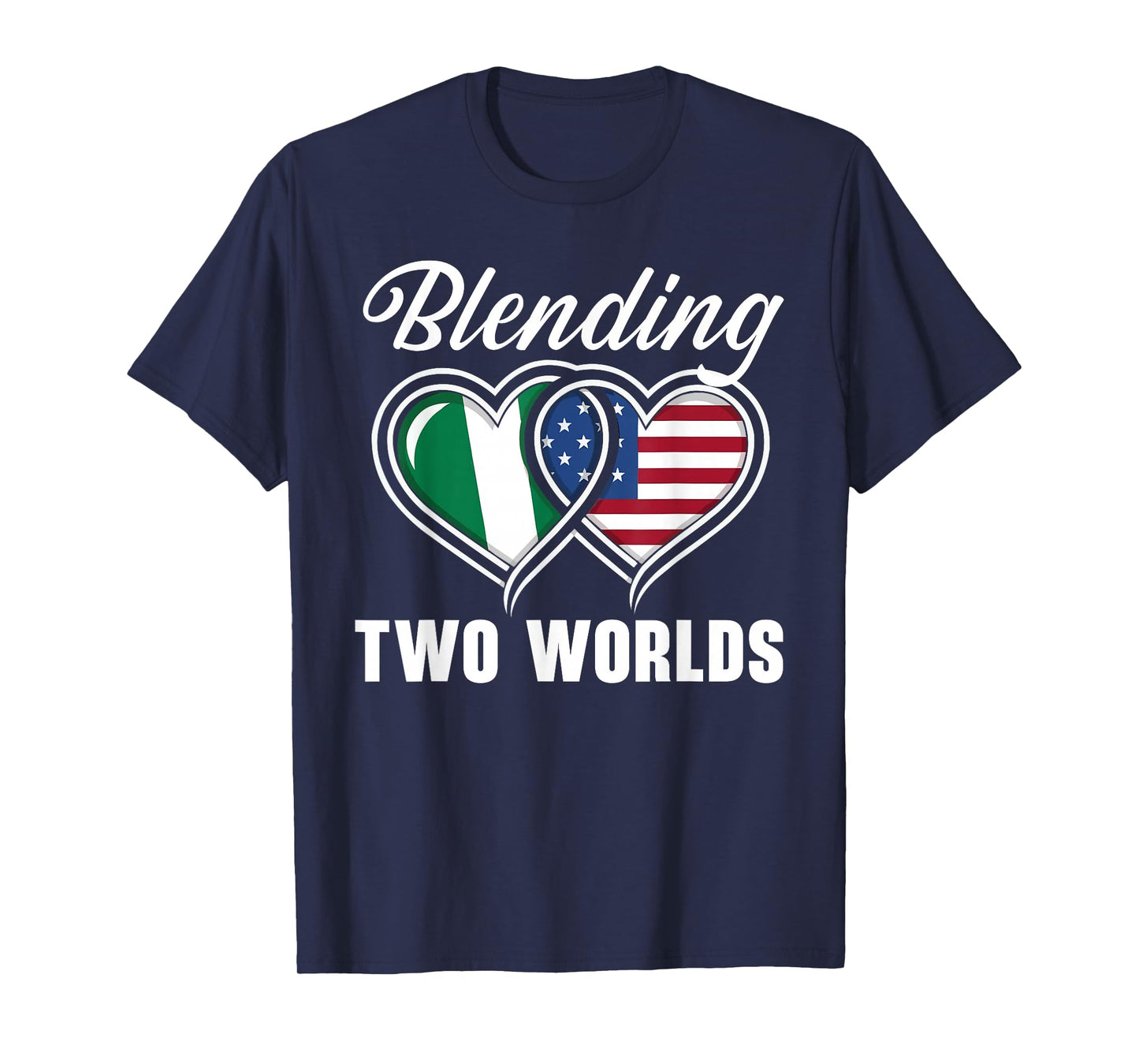 Half Nigerian Half American USA Flag Nigeria America T-Shirt