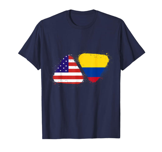 Colombia & USA Together, Half American, Half Colombian T-Shirt