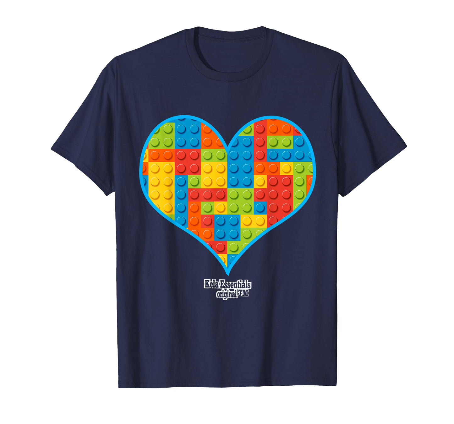 Valentines Day For Boys Block Brick Heart T-Shirt