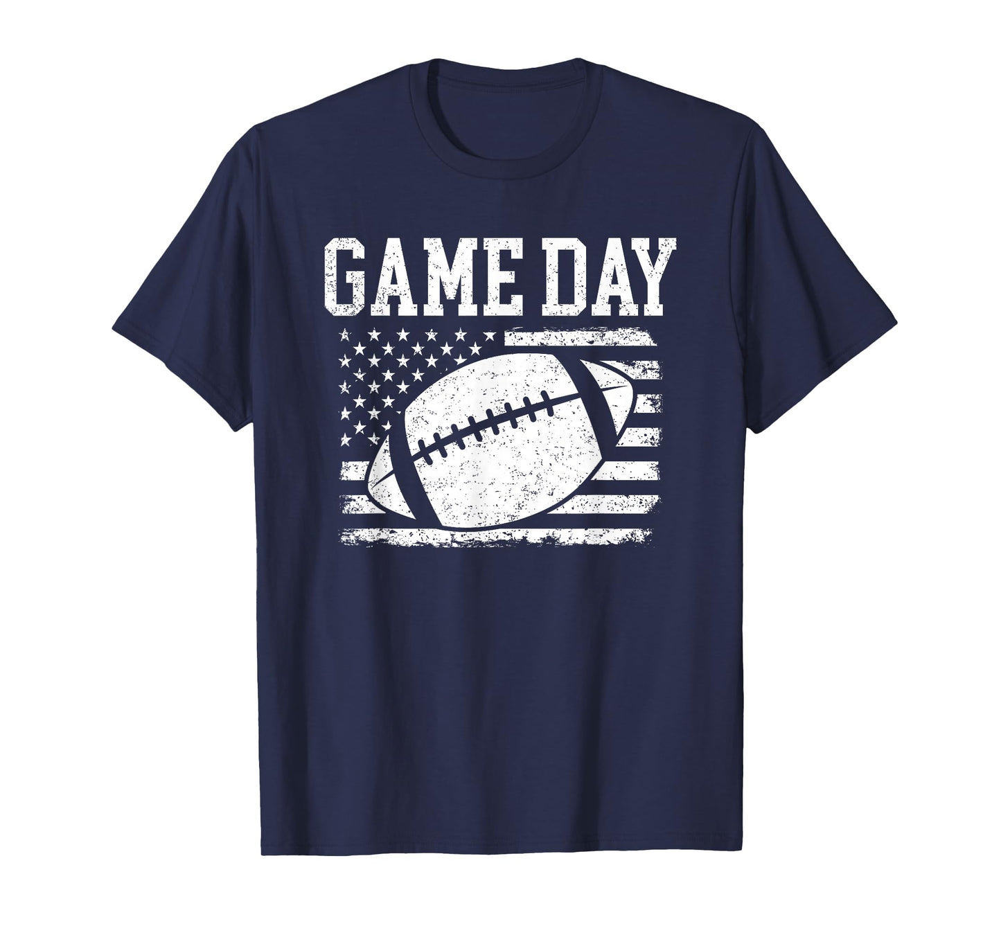 Cute Game Day Football Season USA Flag Mom Women Men & Kids T-Shirt
