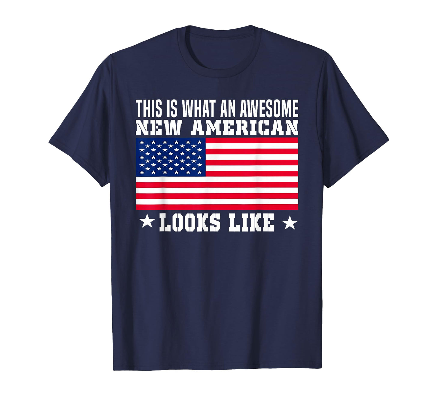US Citizenship Decoration Gift American New USA Citizen Flag T-Shirt