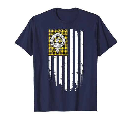 Scottish American Barclay Clan & Stripes Flag T-Shirt
