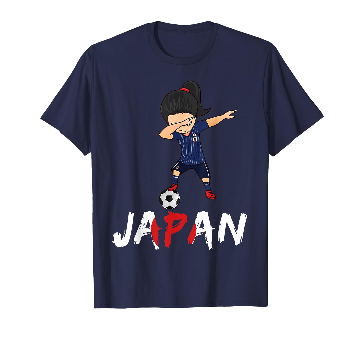 Japan Soccer Girl T-Shirt, Dabbing Football 2018 Jersey