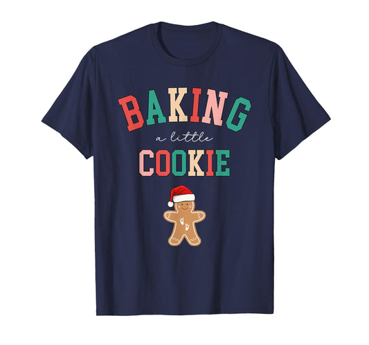 Baking A Little Cookie Cute Christmas Pregnancy Announcement T-Shirt