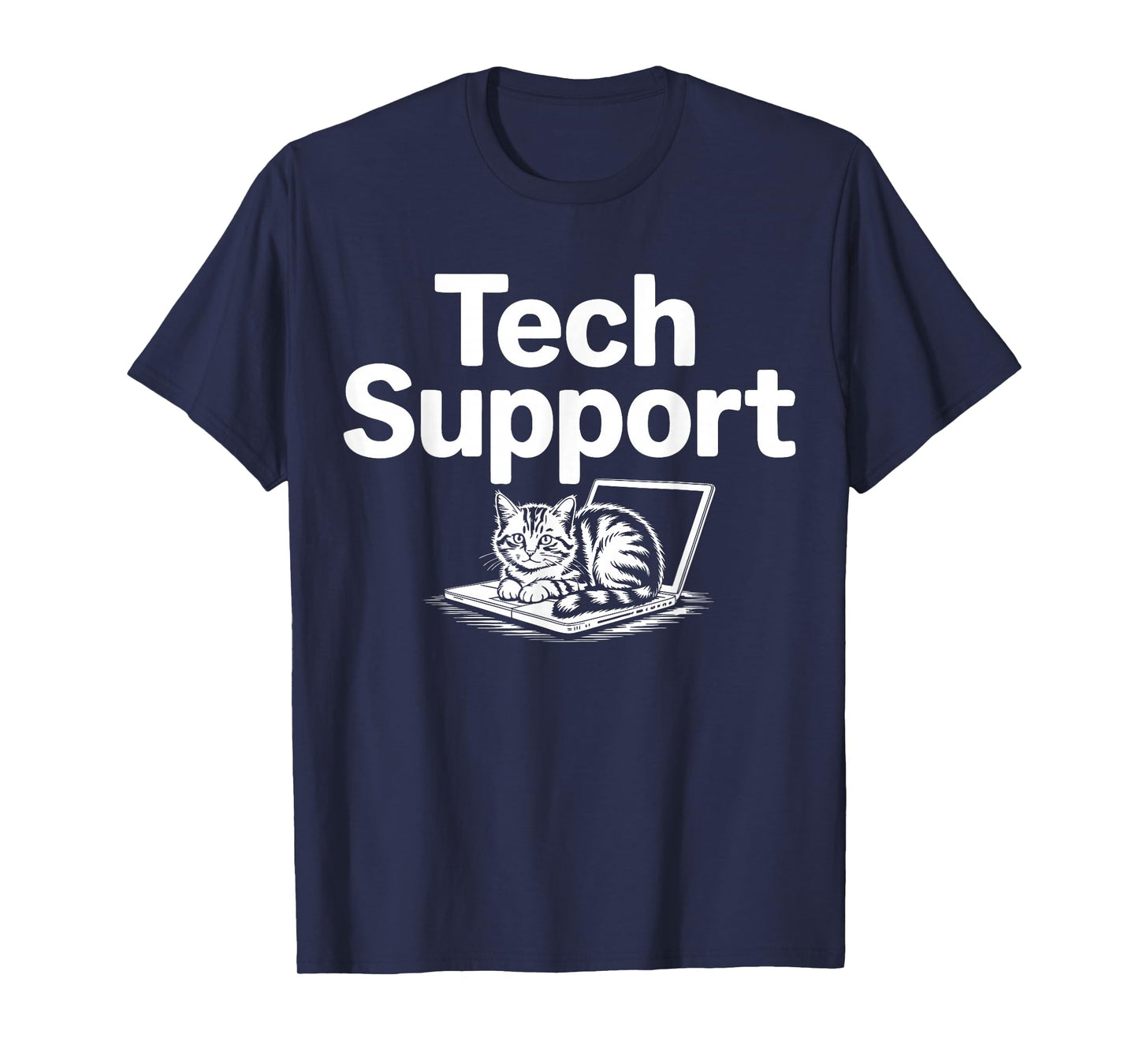 Tech Support Cat IT Support Computer T-Shirt