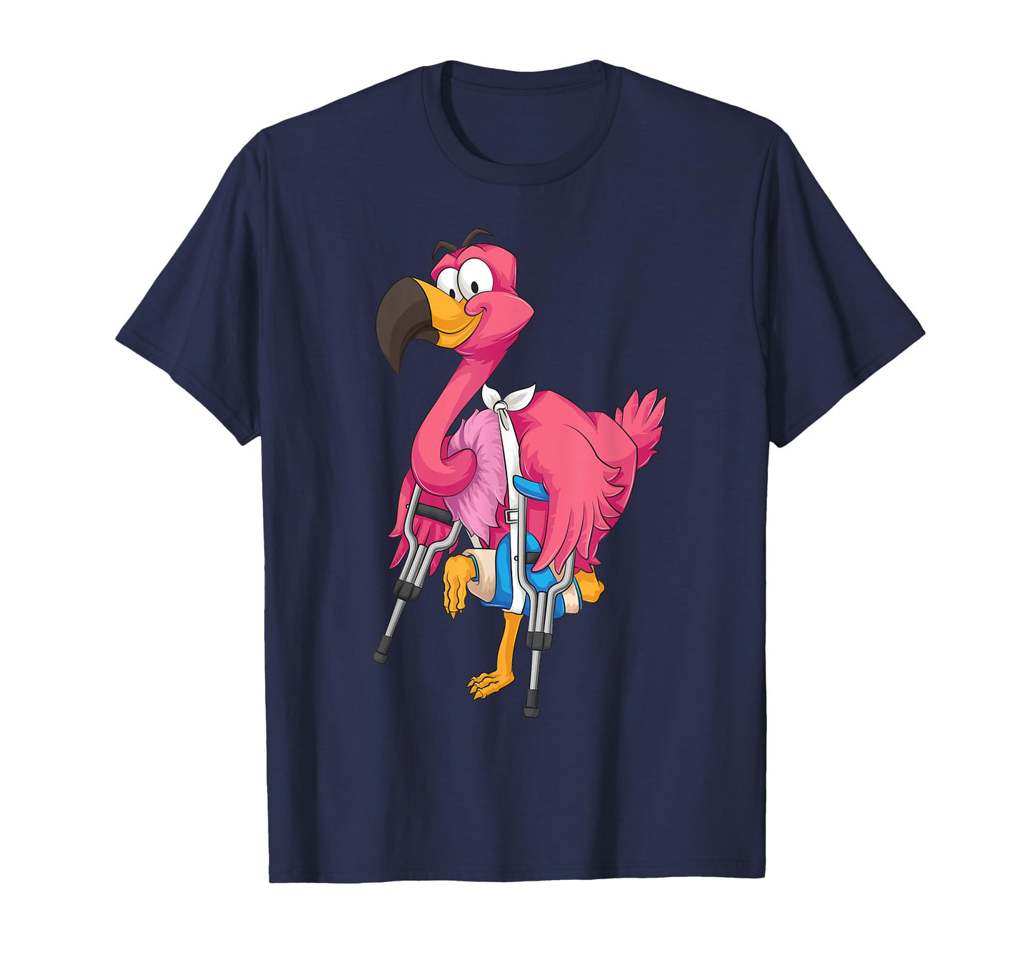 Cool Broken Leg Flamingo | Funny Fractured Shorebird Gift T-Shirt