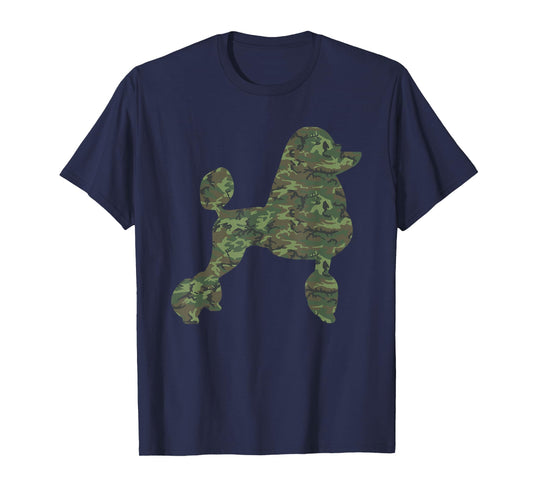 Military Poodle Camo Print US Dog Animal Veteran Men Gift T-Shirt