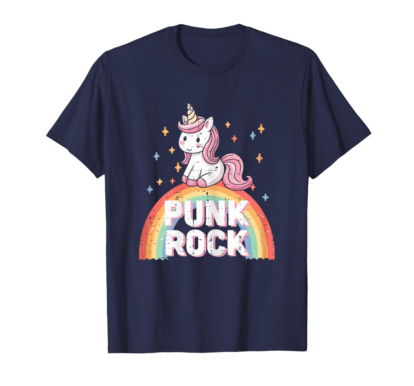 Music Rocker Unicorn Punk Rock Cute Toddler Girls Kids Women T-Shirt