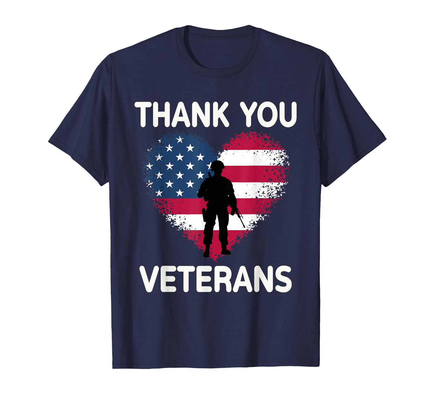 Thank You Veterans Men Women Patriotic American Flag T-Shirt