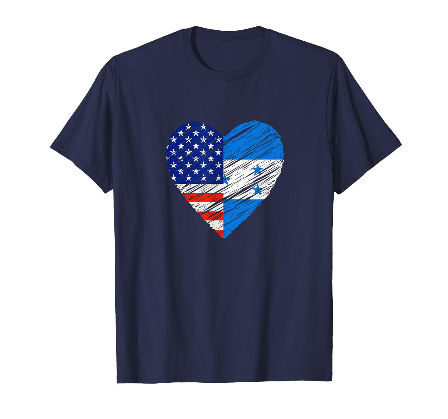 Honduras USA Heart American Flag Honduran Flag Love Heart T-Shirt