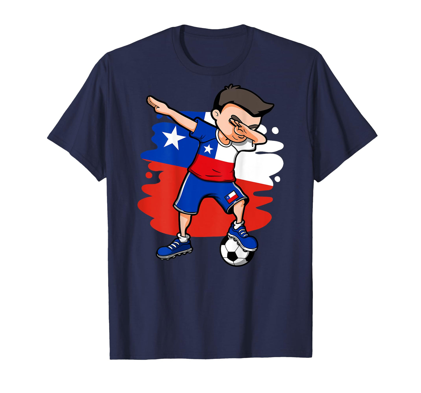 Dabbing Soccer Boy - Chile Jersey Chilean Football Lovers T-Shirt