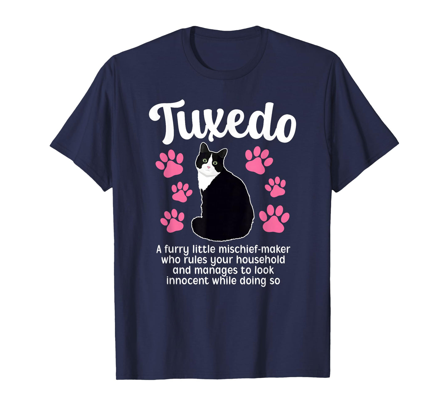 Tuxedo Cat Definition Tuxedo Cat Owner Tuxedo Cat Lover T-Shirt