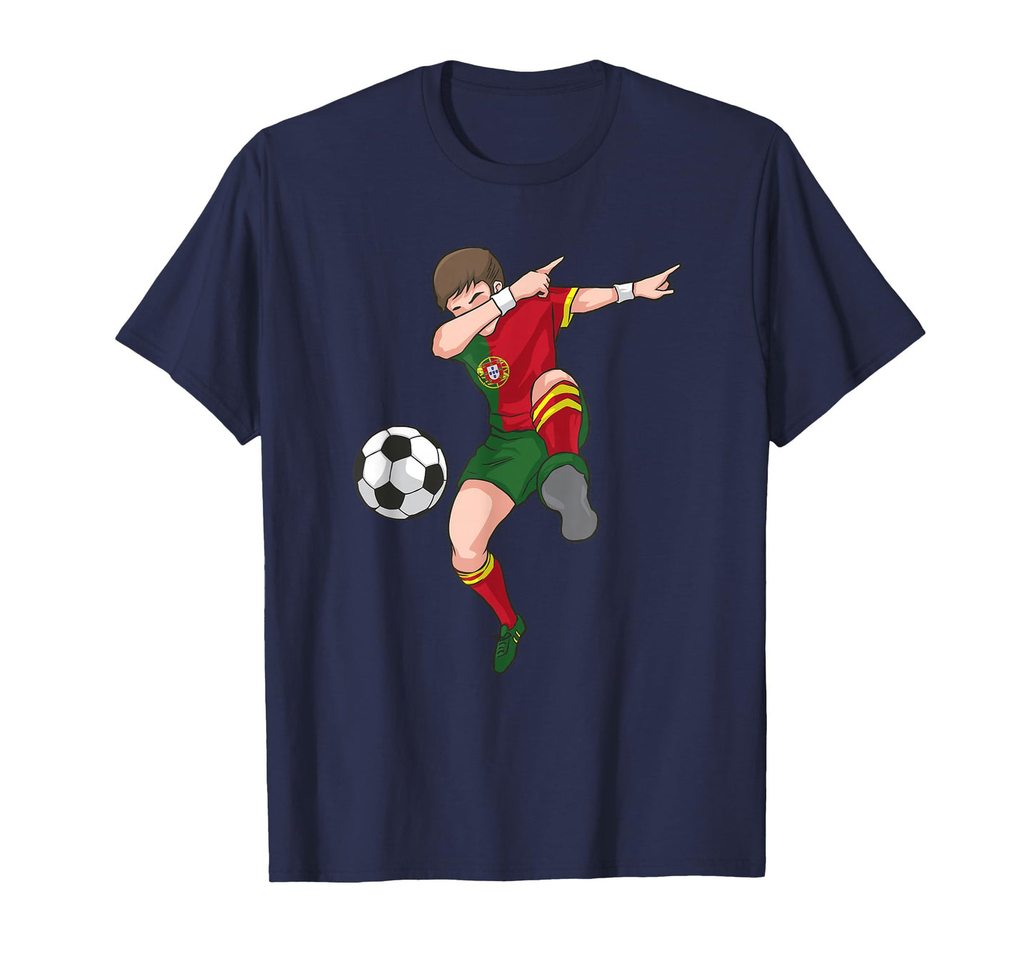 Dabbing Soccer Boy Portugal Football Shirt Portuguese Gift T-Shirt