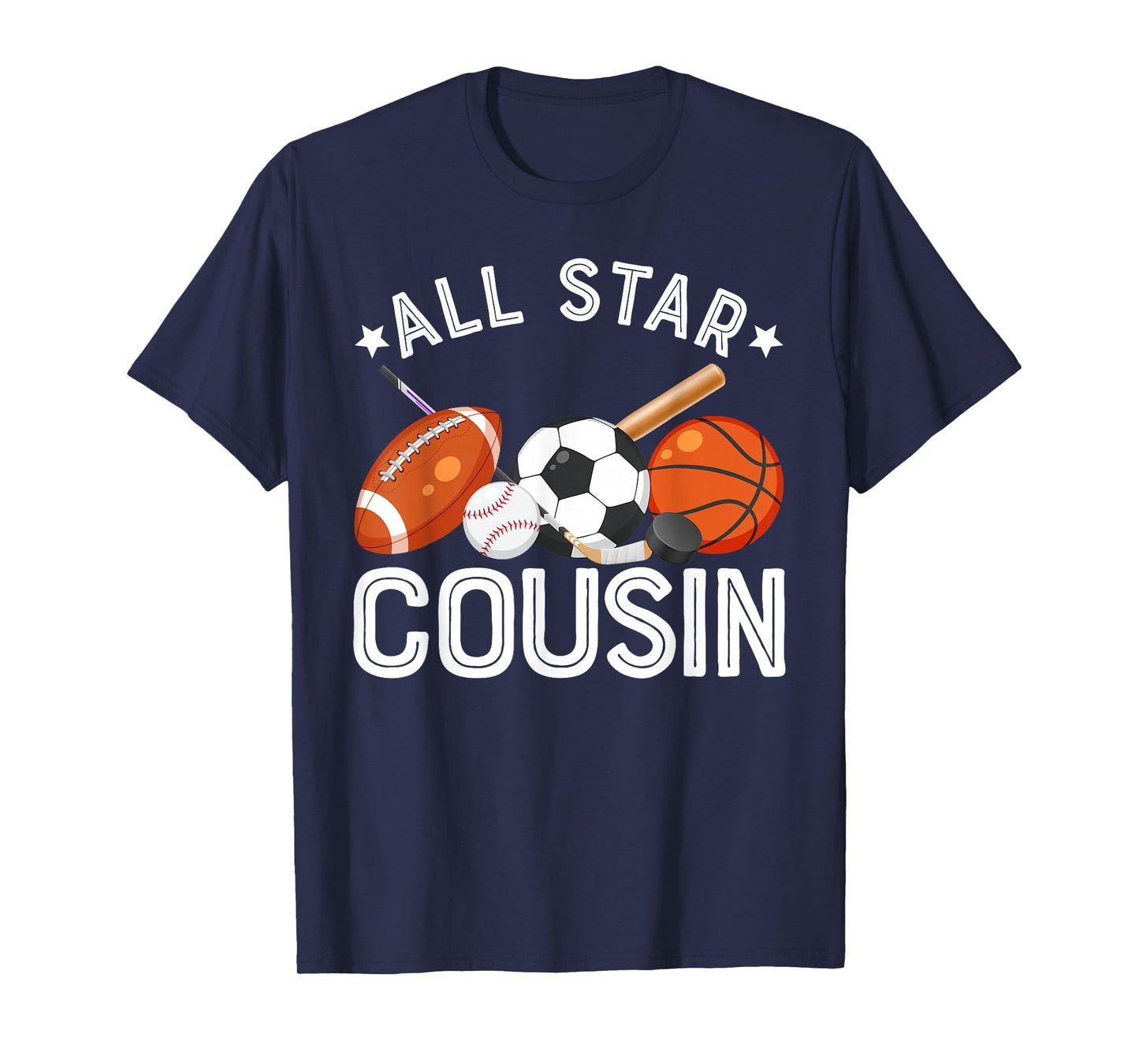 All Star Cousin Of The Birthday Boy Basketball Soccer Sport T-Shirt