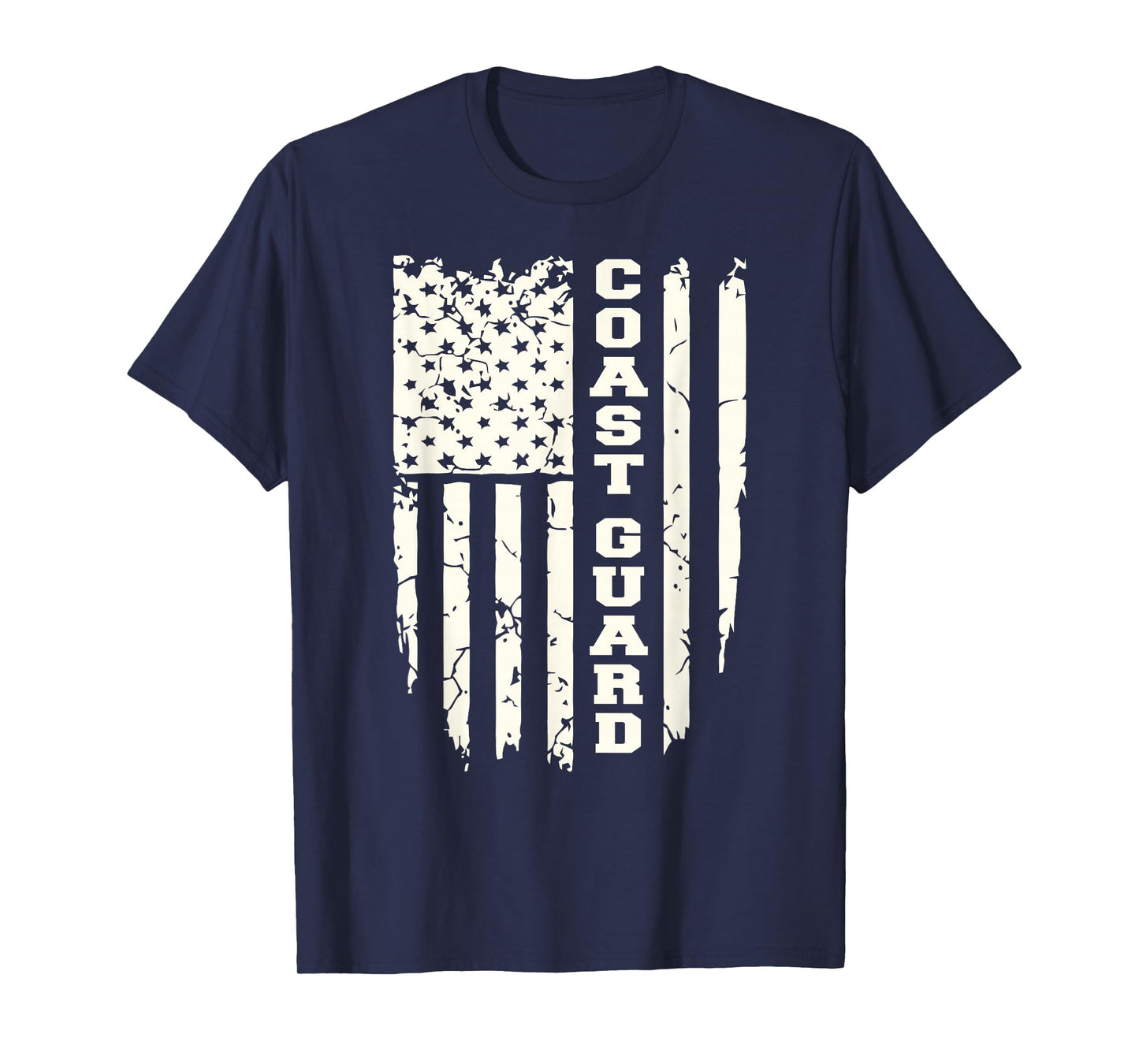 Distressed American Flag Coast Guard Auxiliary Gifts For Men T-Shirt