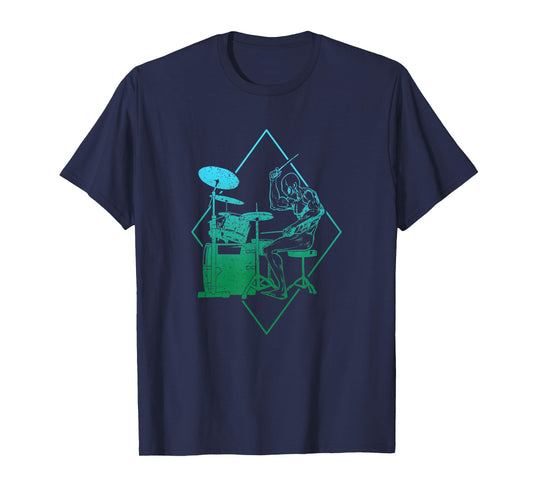 Funny Alien Drummer Drums Meme Gift for Drummers T-Shirt