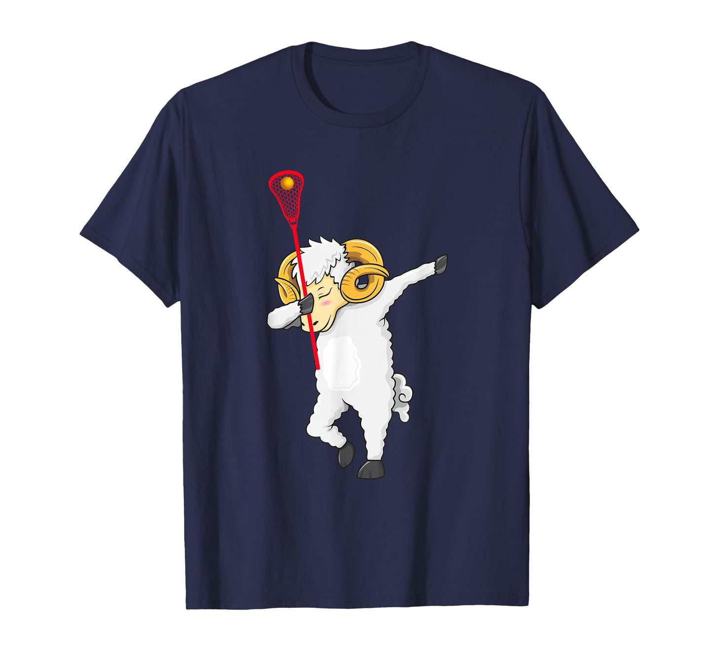 Dabbing Goat Lacrosse Tee Lacrosse Player Goat Dab Gifts T-Shirt