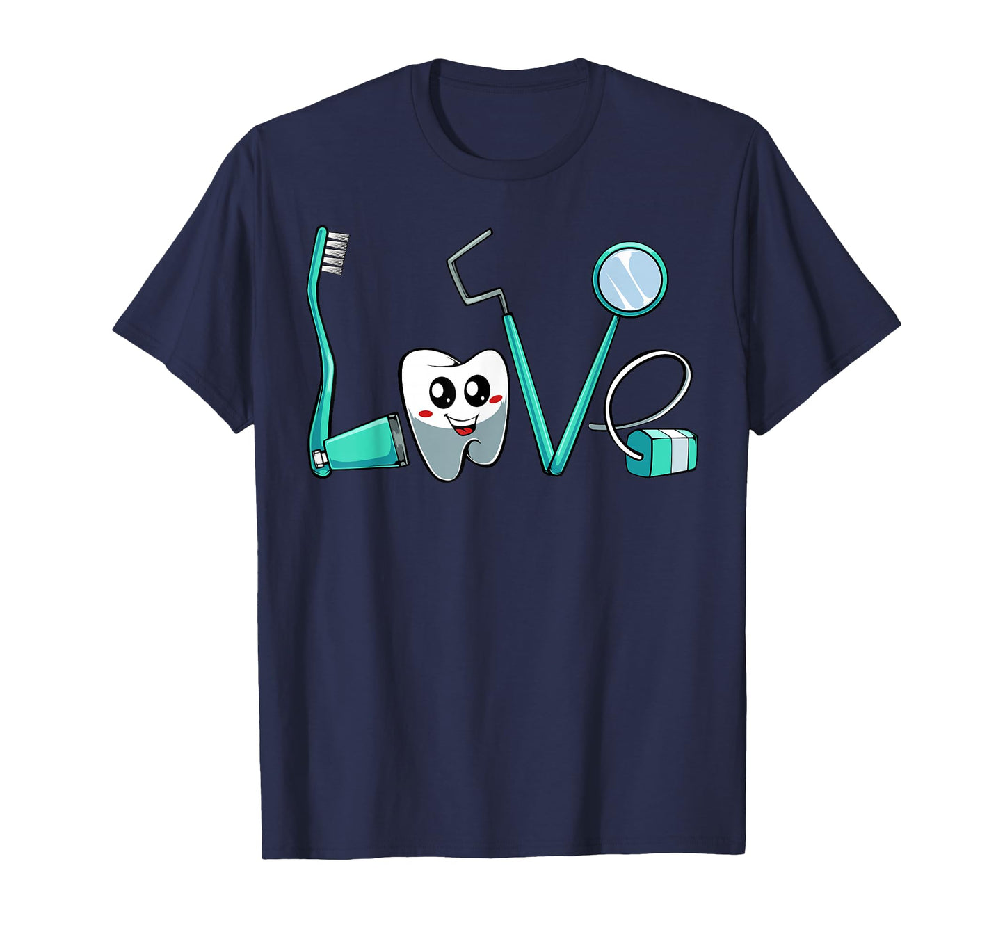 Cute Kawaii Teeth Dentist Dental Hygienist Orthodontics Gift T-Shirt