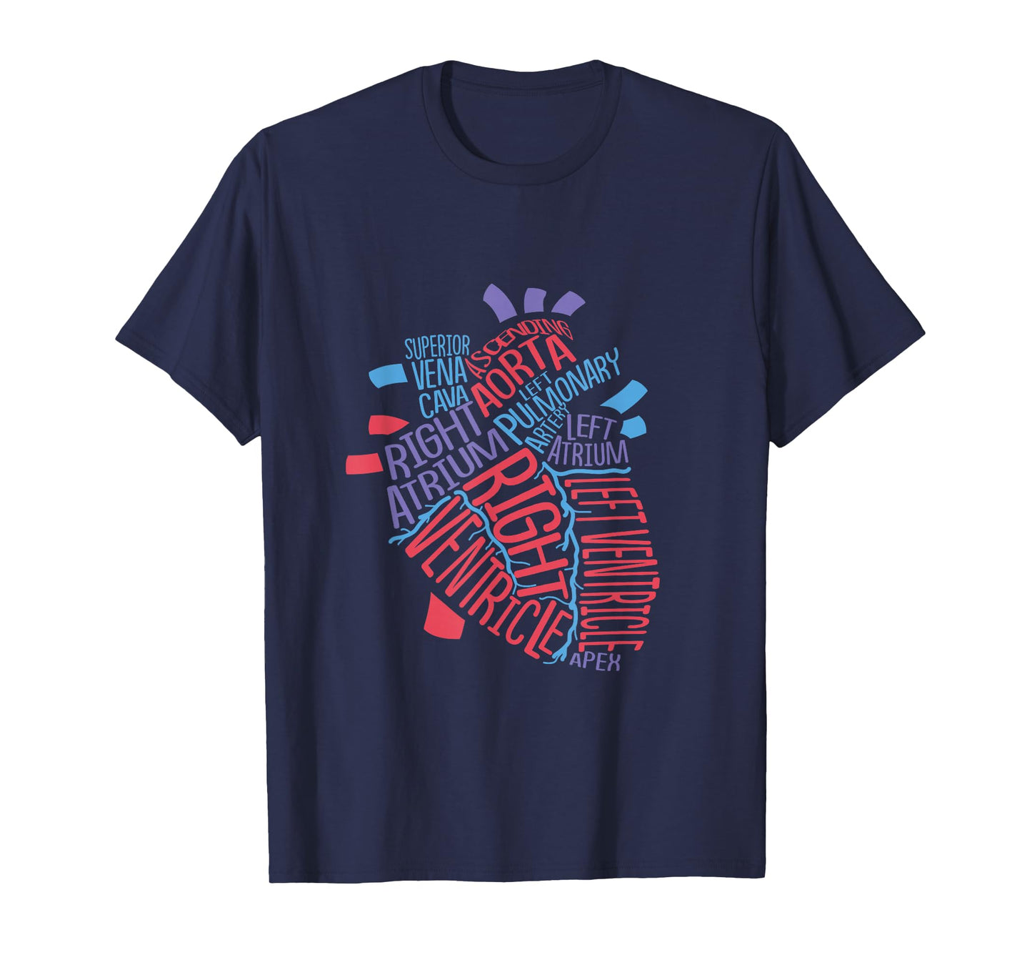Anatomical Human Heart Cardiology Medical Cardiac Nurse T-Shirt