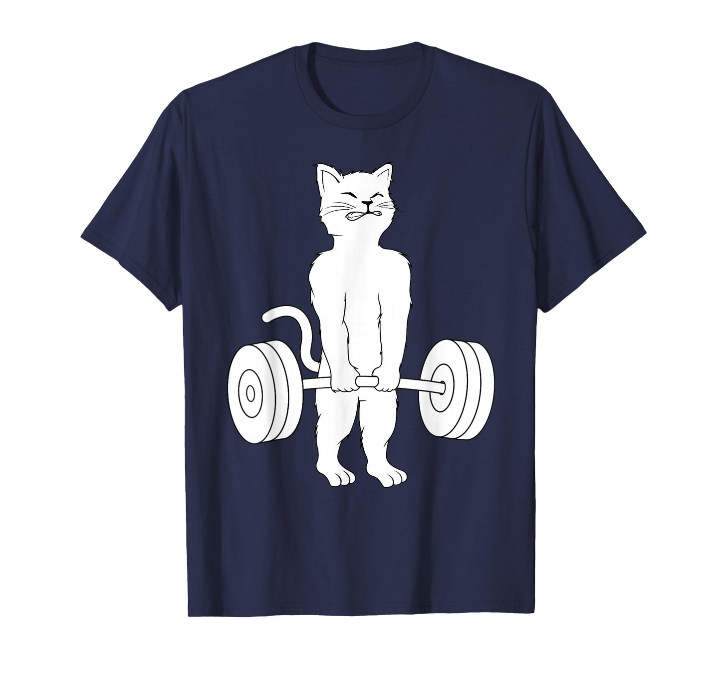Cat Deadlift Shirt Powerlifting Kitty Tee Weightlifting Cat T-Shirt