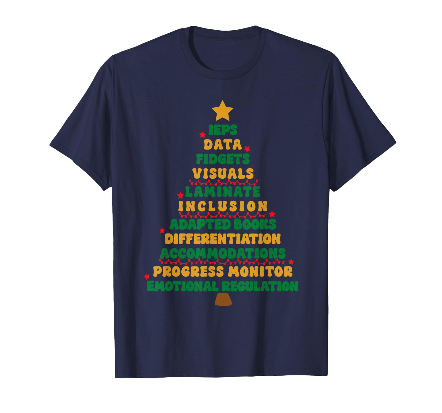 IEPS Teacher Christmas Tree Special Education SPED Teacher T-Shirt