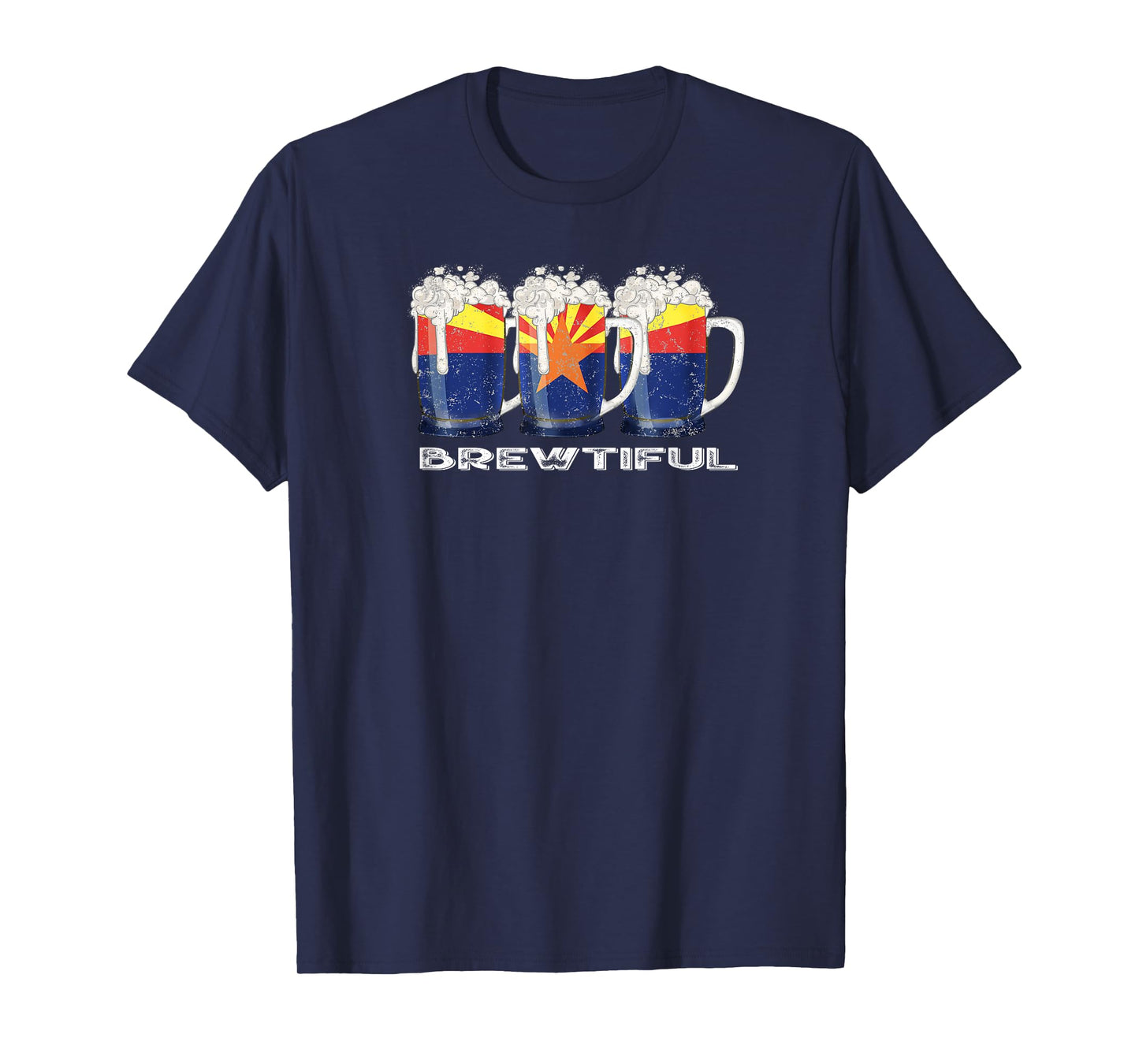 Beer Lover Funny Brewtiful AZ Arizona State Flag T-Shirt