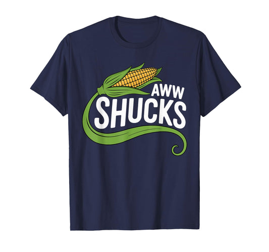 Aww Shucks Funny Corn Pun Corn On The Cob T-Shirt