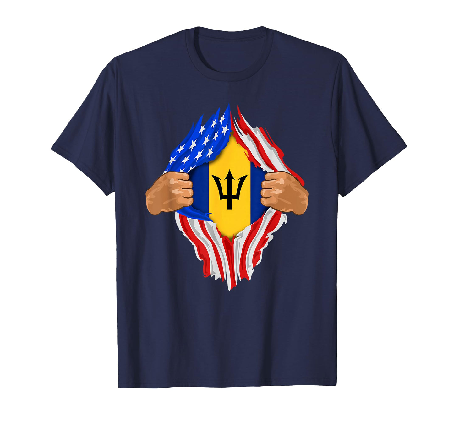Barbadian Blood Inside Me T-Shirt | Barbados Flag Gift T-Shirt