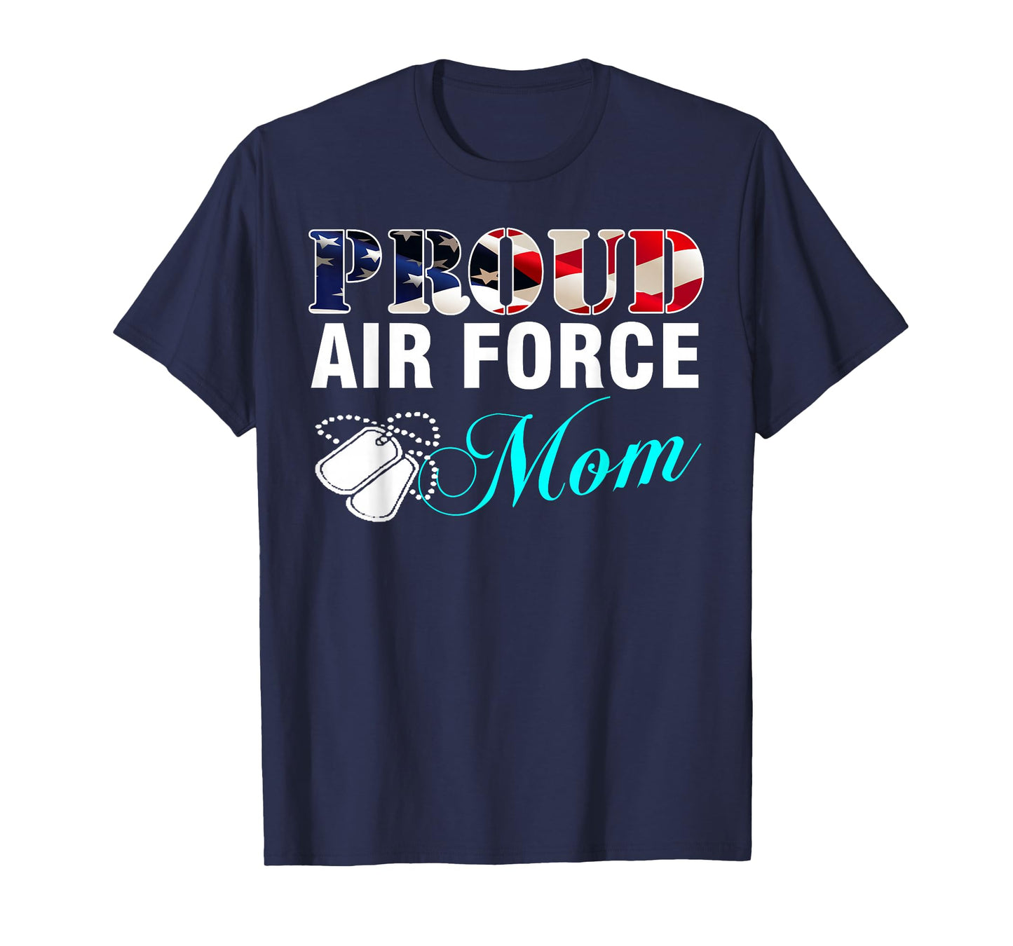Vintage Proud Air Force Mom With American Flag Gift T-Shirt