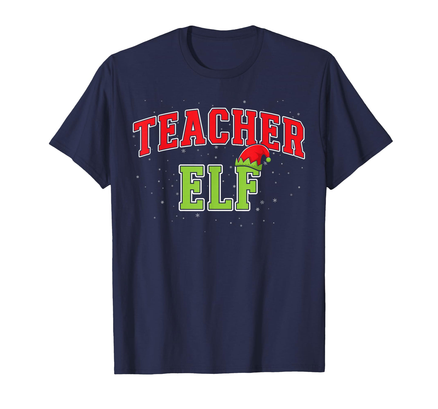Teacher Elf Christmas Family Matching Group Xmas Teaching T-Shirt