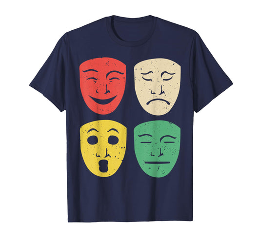 Cool Musical Theater Art for Men Women Broadway Mask Theatre T-Shirt