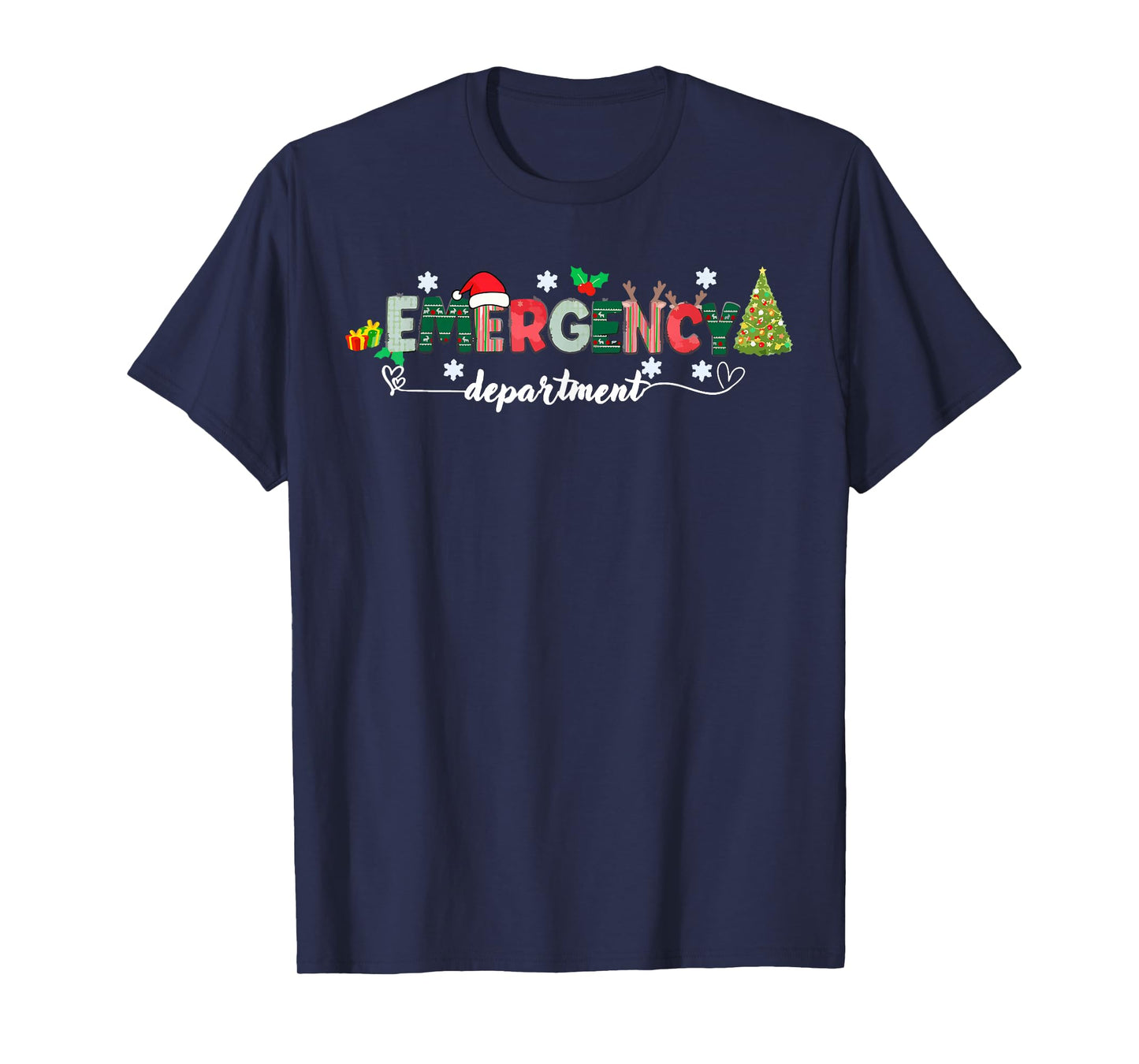 Christmas Emergency Room ER RN Nurse Department Healthcare T-Shirt