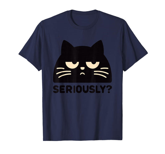 Annoyed Cat Seriously Cat Sarcastic Rolling Eyes Kawaii Cat T-Shirt