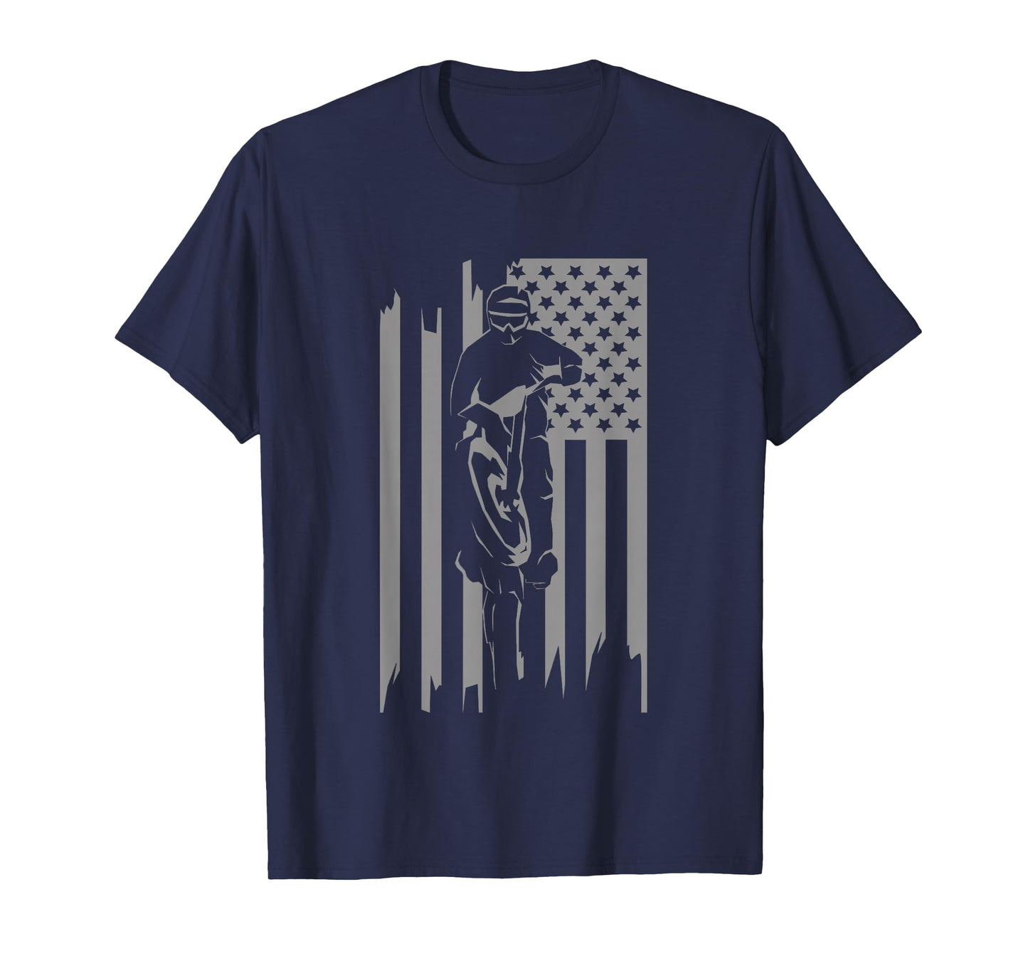 American Flag Motocross Apparel - Motocross Dirt Bike T-Shirt