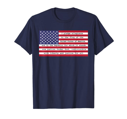 American Flag I Pledge Allegiance to the Flag of the USA T-Shirt