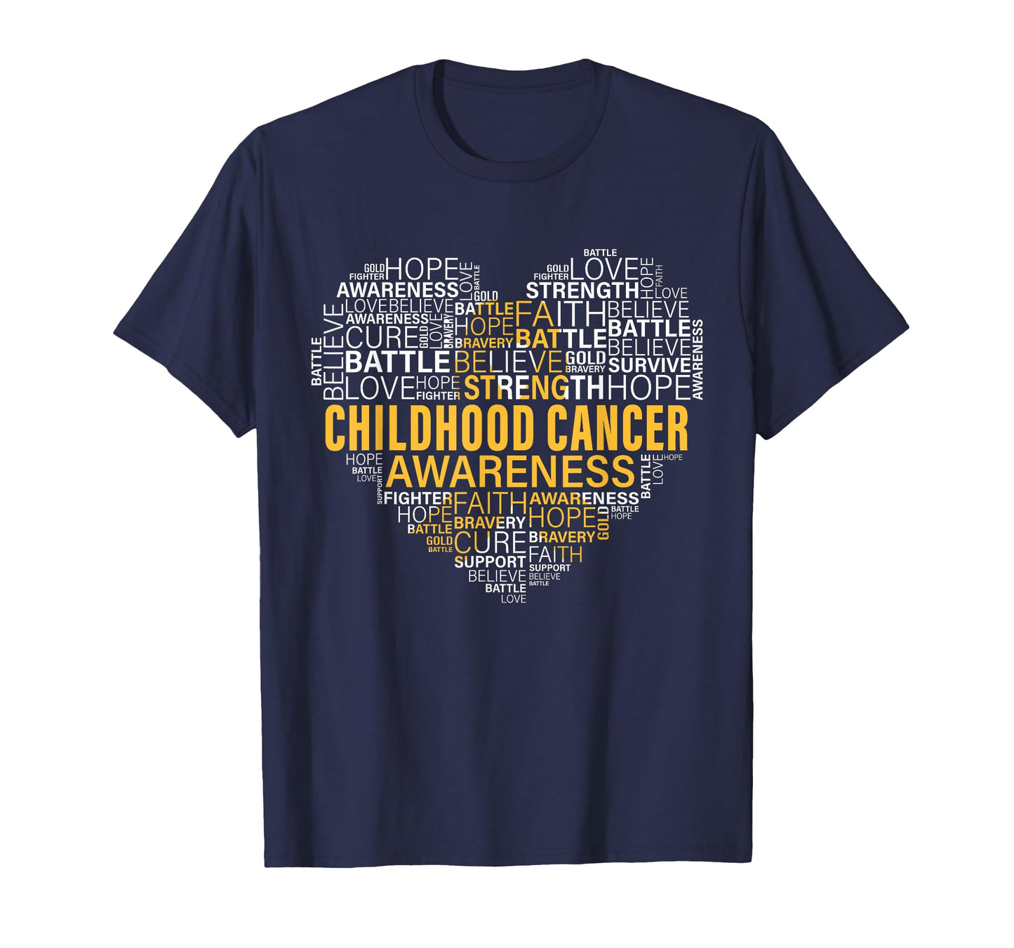 Childhood Cancer Awareness Hope Support Strong Warrior T-Shirt
