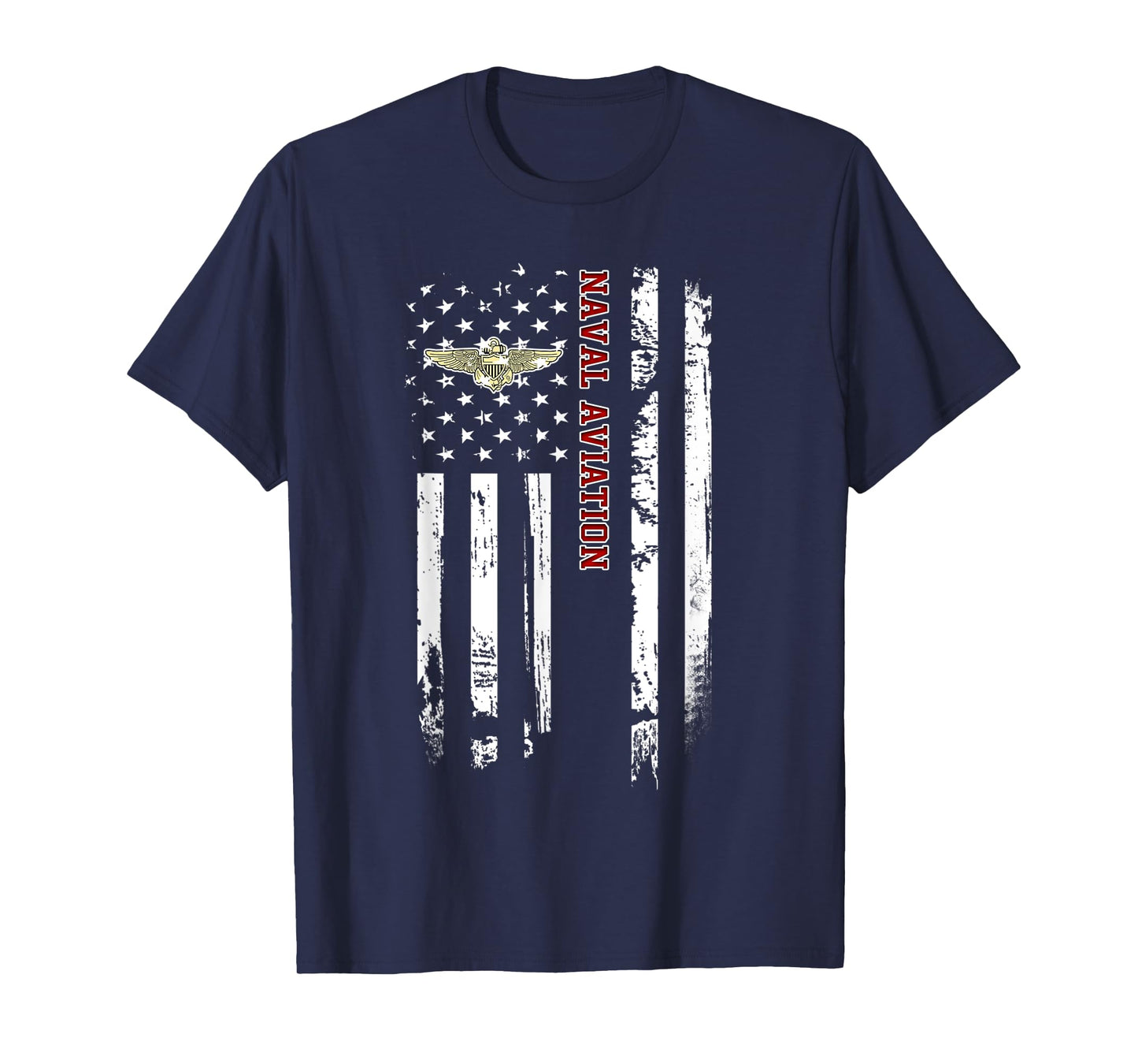 Naval Aviation Veteran American Flag Veterans Day Christmas T-Shirt for Women Men