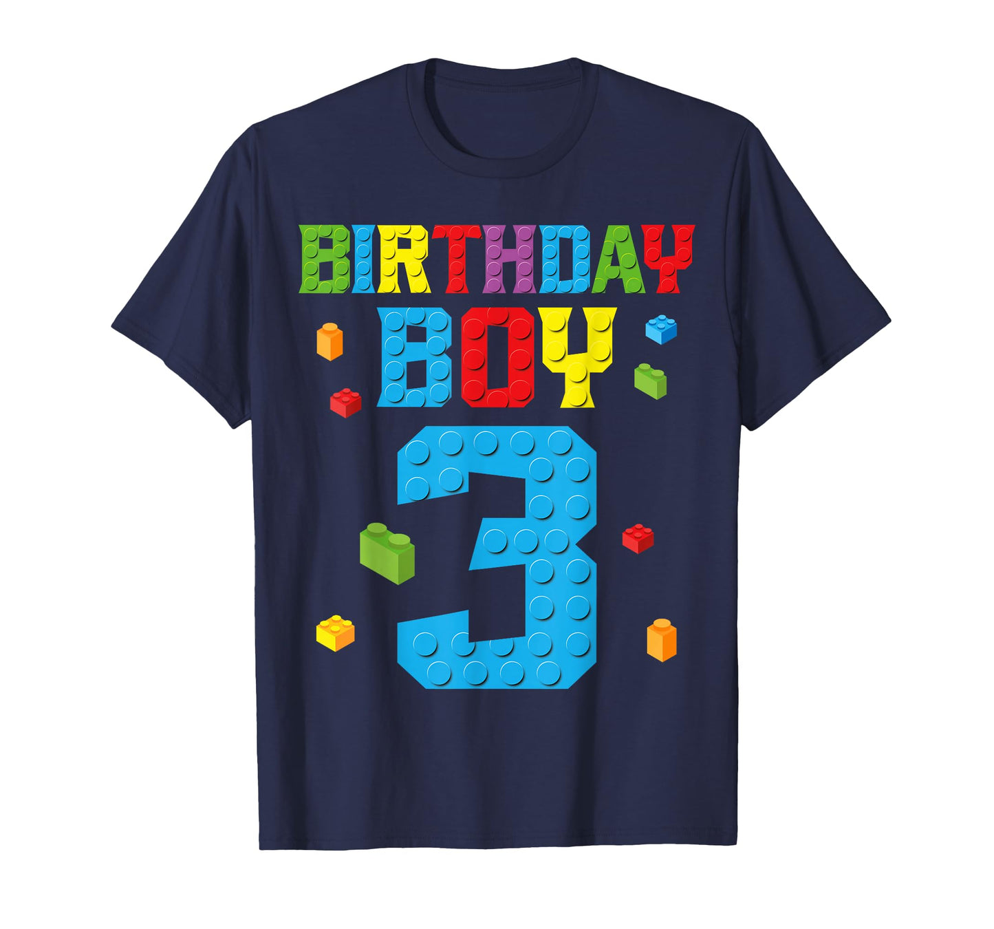 Master Builder 3rd Birthday Boy 3 Three Year Building Bricks T-Shirt